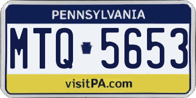 PA license plate MTQ5653
