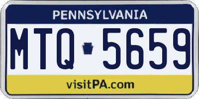 PA license plate MTQ5659