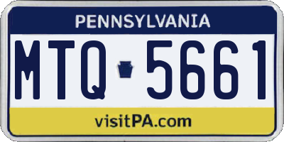 PA license plate MTQ5661
