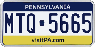PA license plate MTQ5665