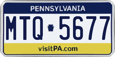PA license plate MTQ5677