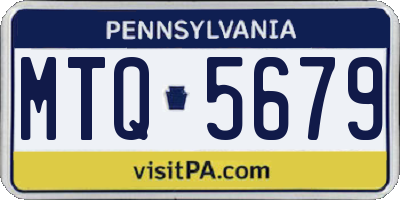 PA license plate MTQ5679