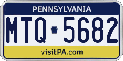 PA license plate MTQ5682
