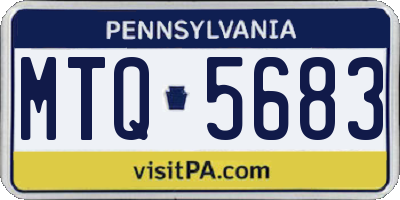 PA license plate MTQ5683