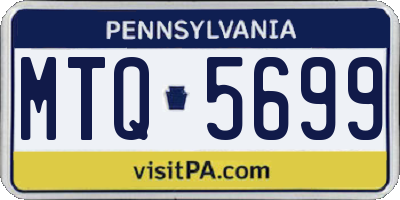 PA license plate MTQ5699