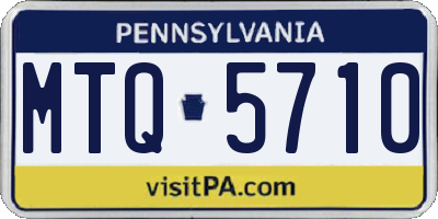 PA license plate MTQ5710