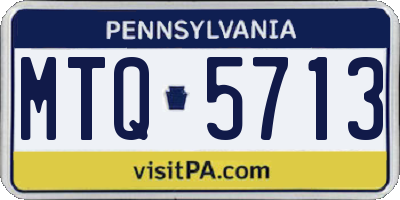 PA license plate MTQ5713