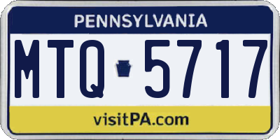 PA license plate MTQ5717