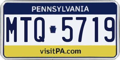 PA license plate MTQ5719