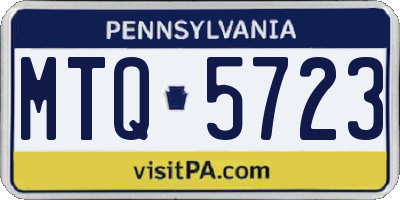 PA license plate MTQ5723