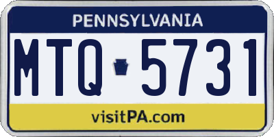 PA license plate MTQ5731