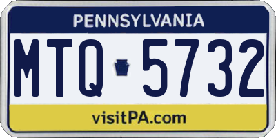 PA license plate MTQ5732