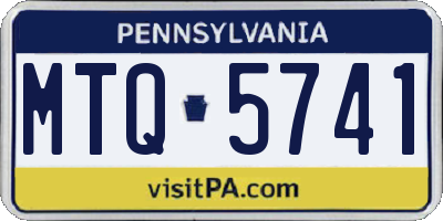 PA license plate MTQ5741