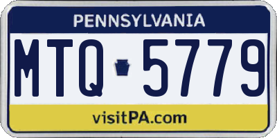 PA license plate MTQ5779