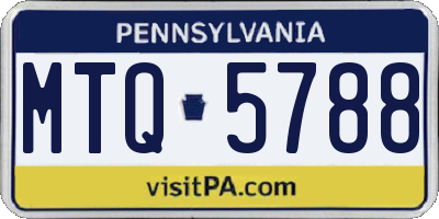 PA license plate MTQ5788