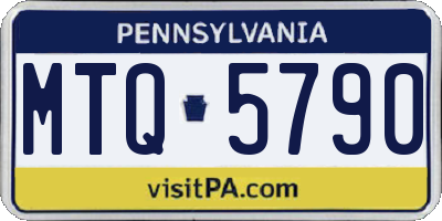 PA license plate MTQ5790