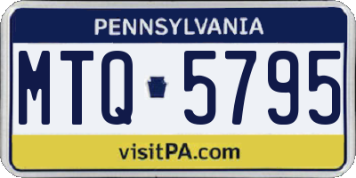 PA license plate MTQ5795