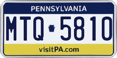 PA license plate MTQ5810