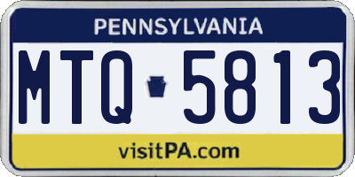 PA license plate MTQ5813