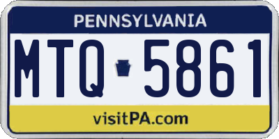 PA license plate MTQ5861