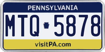 PA license plate MTQ5878
