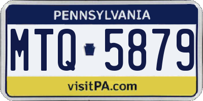 PA license plate MTQ5879