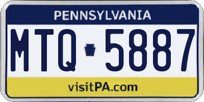 PA license plate MTQ5887