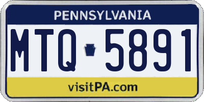 PA license plate MTQ5891