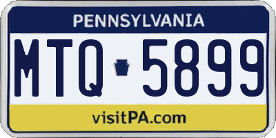 PA license plate MTQ5899