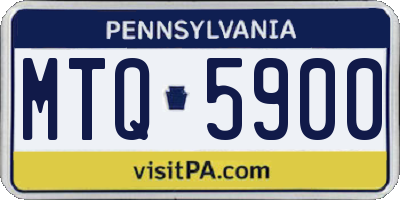 PA license plate MTQ5900