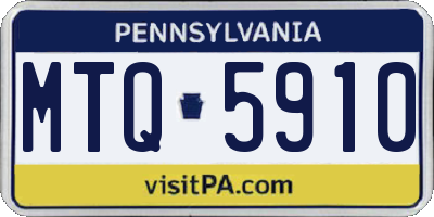 PA license plate MTQ5910