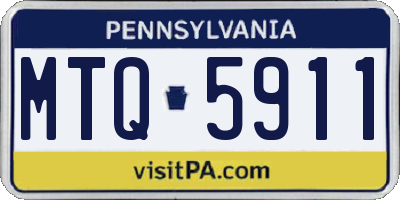 PA license plate MTQ5911