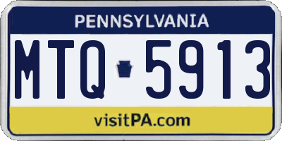 PA license plate MTQ5913
