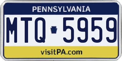 PA license plate MTQ5959