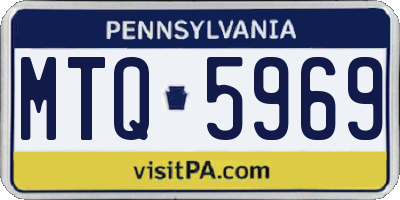 PA license plate MTQ5969