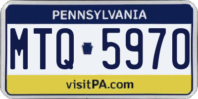 PA license plate MTQ5970