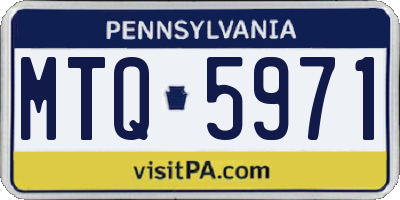 PA license plate MTQ5971