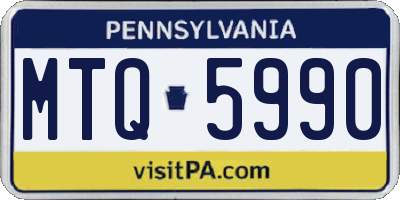 PA license plate MTQ5990