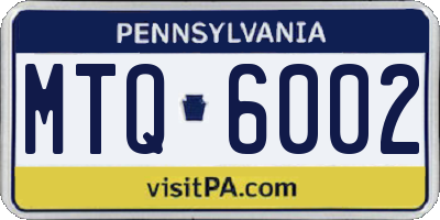 PA license plate MTQ6002