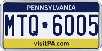 PA license plate MTQ6005