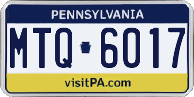 PA license plate MTQ6017