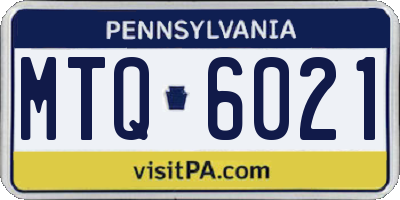 PA license plate MTQ6021