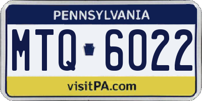 PA license plate MTQ6022