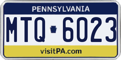 PA license plate MTQ6023