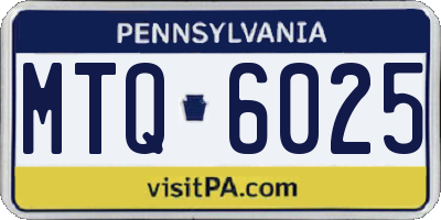 PA license plate MTQ6025