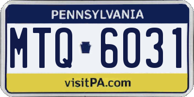 PA license plate MTQ6031