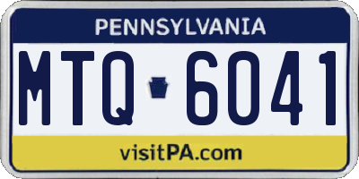 PA license plate MTQ6041
