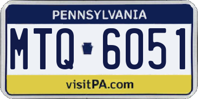 PA license plate MTQ6051