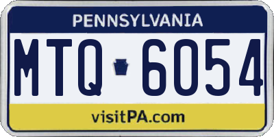 PA license plate MTQ6054