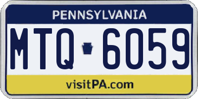 PA license plate MTQ6059